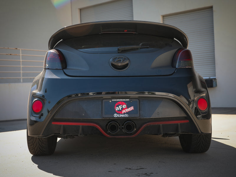 aFe Takeda 2-1/2in to 3in SS-304 Cat-Back Exhausts w/ Black Tip 13-17 Hyundai Veloster L4-1.6L