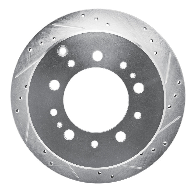 R1 Concepts R1 98-07 Lexus LX470 Rear Right Drilled & Slotted Silver Brake Rotor