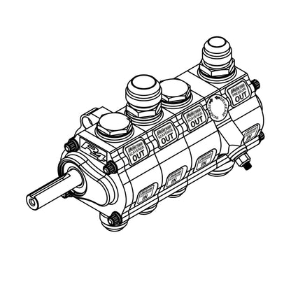 Peterson Fluid Systems R4 4-Stage Oil Pump - Left Side Mount - Rear Drive
