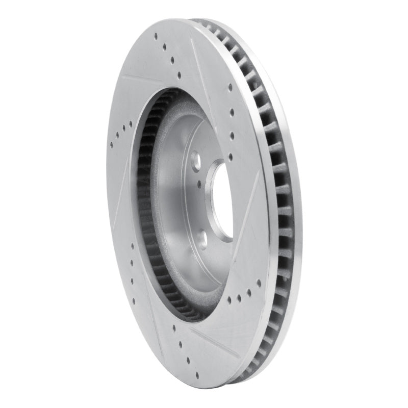 R1 Concepts R1 82-87 Volvo 740 Front Left Drilled & Slotted Silver Brake Rotor
