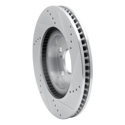 R1 Concepts R1 20-25 BMW ALPINA B8 Gran Coupe Front Left Drilled & Slotted Silver Brake Rotor