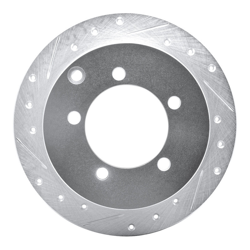 R1 Concepts R1 97-04 Mitsubishi DIAMANTE Rear Left Drilled & Slotted Silver Brake Rotor