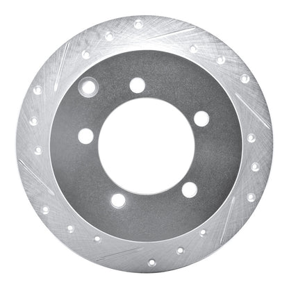 R1 Concepts R1 97-04 Mitsubishi DIAMANTE Rear Left Drilled & Slotted Silver Brake Rotor