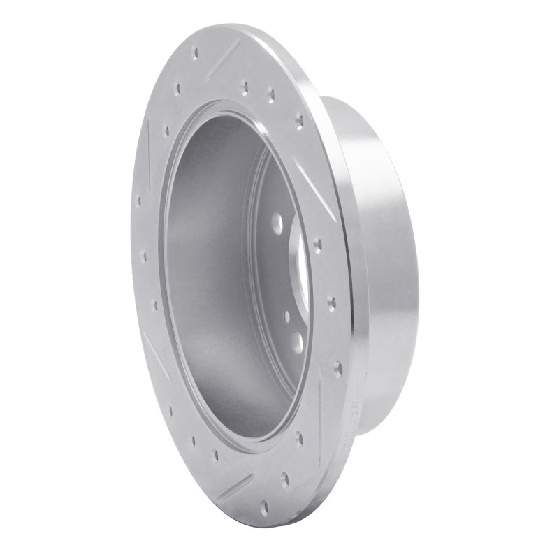 R1 Concepts R1 07-10 Hyundai Elantra Rear Right Drilled & Slotted Silver Brake Rotor