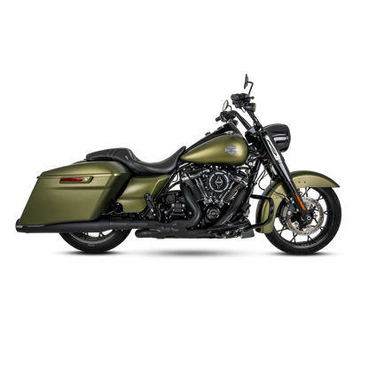 Vance and Hines Vance & Hines 17-23 Harley Touring Models Blackbird 450 Slip-Ons - Black Contrast Finish End Caps