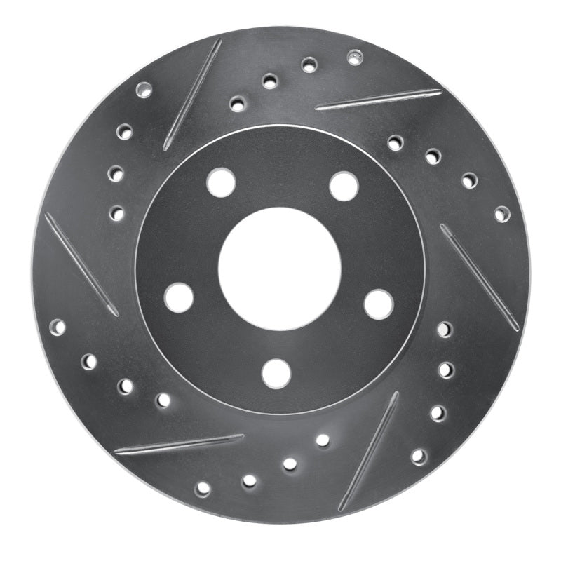 R1 Concepts R1 82-84 Buick SKYHAWK Front Left Drilled & Slotted Silver Brake Rotor