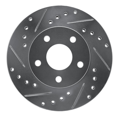 R1 Concepts R1 82-84 Buick SKYHAWK Front Left Drilled & Slotted Silver Brake Rotor