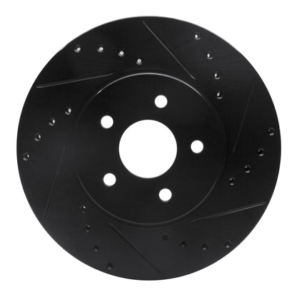 R1 Concepts R1 01-08 Ford Mondeo (Mexico) Front Right Drilled & Slotted Black Brake Rotor