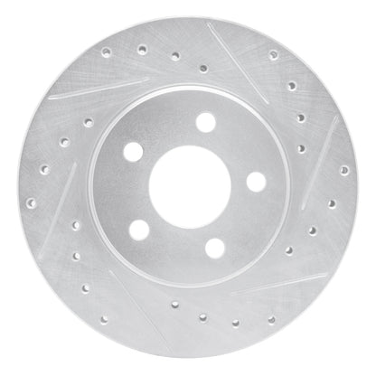 R1 Concepts R1 95-00 Chrysler CIRRUS Front Right Drilled & Slotted Silver Brake Rotor