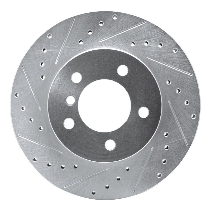 R1 Concepts R1 99-08 BMW 325CI (USA/Canada) Front Left Drilled & Slotted Silver Brake Rotor