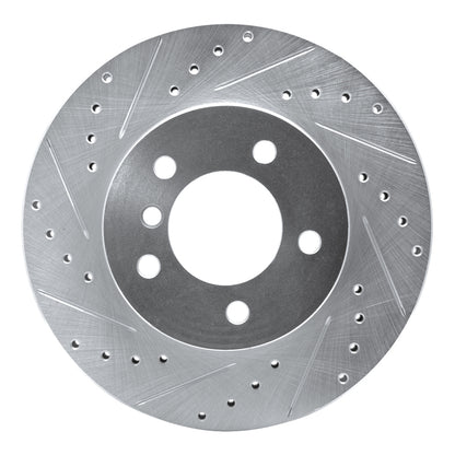 R1 Concepts R1 99-08 BMW 325CI (USA/Canada) Front Left Drilled & Slotted Silver Brake Rotor