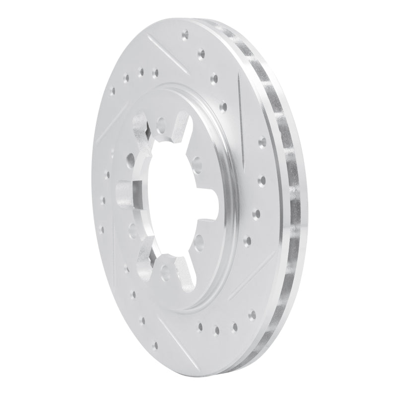 R1 Concepts R1 82-85 Nissan 720 DATSUN Front Right Drilled & Slotted Silver Brake Rotor