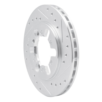 R1 Concepts R1 82-85 Nissan 720 DATSUN Front Right Drilled & Slotted Silver Brake Rotor