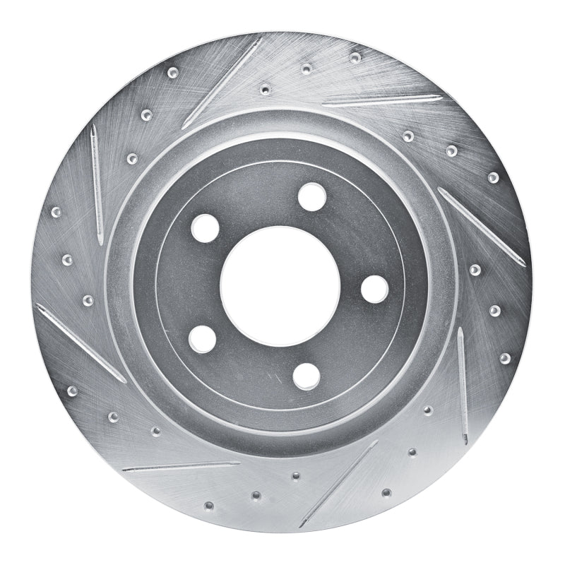R1 Concepts R1 20-25 Ford Explorer Rear Left Drilled & Slotted Silver Brake Rotor