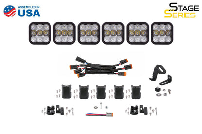 Diode Dynamics SS5 Sport Universal CrossLink 6-Pod Lightbar - Yellow Combo