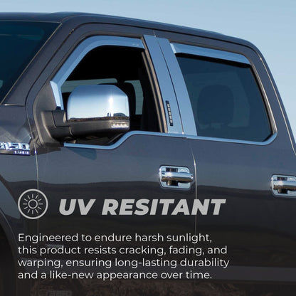 Putco 03-08 Honda Pilot (Front Only) Element Chrome Window Visors