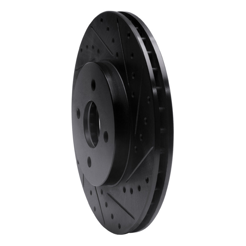R1 Concepts R1 02-04 Ford Focus Front Right Drilled & Slotted Black Brake Rotor