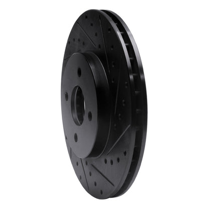 R1 Concepts R1 02-04 Ford Focus Front Right Drilled & Slotted Black Brake Rotor