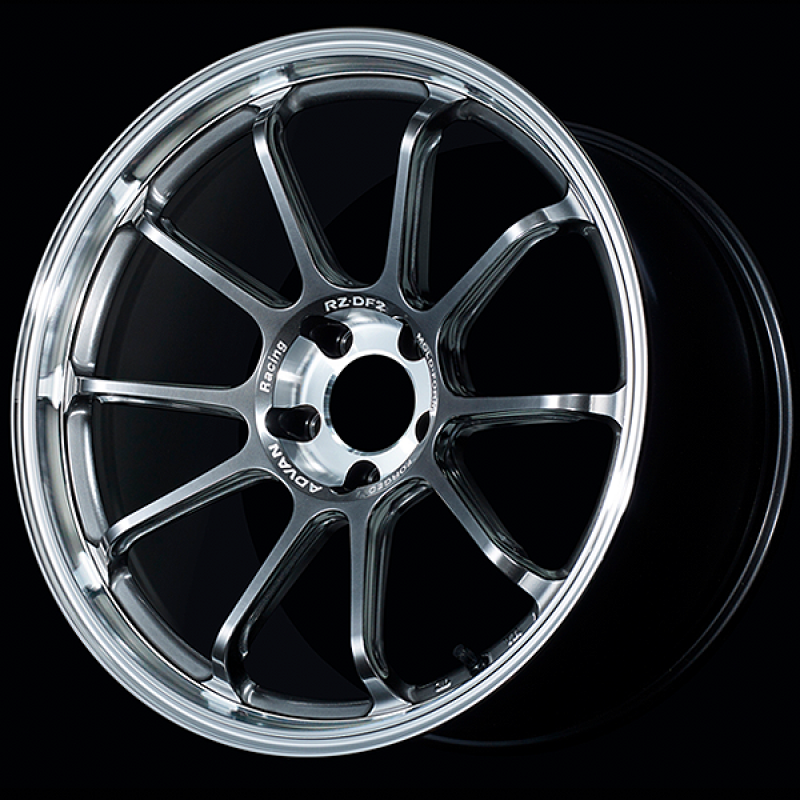 Advan RZ-DF2 Porsche 20x11.0 / +50 ET / 5x130 / 71.6mm Bore / Diamond Cut and Hyper Platinum Black