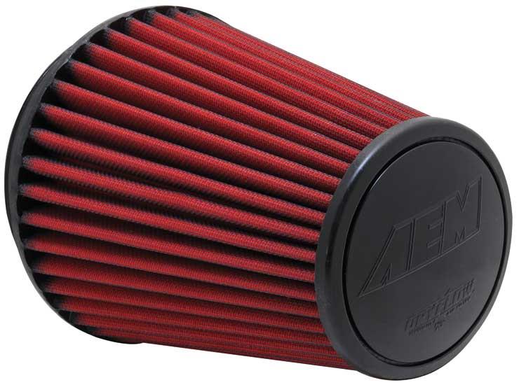 AEM Induction AEM 6 in DRY Flow Short Neck 9 in Element Filter