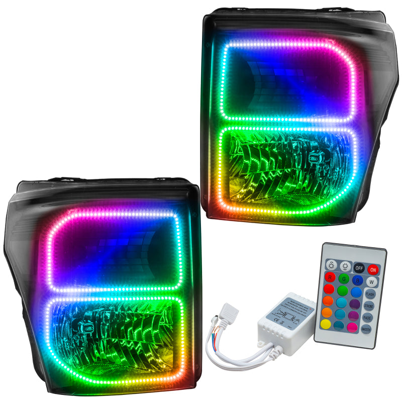 ORACLE Lighting Oracle 11-16 Ford F250/350 LED HL - Black - ColorSHIFT w/ Simple Controller