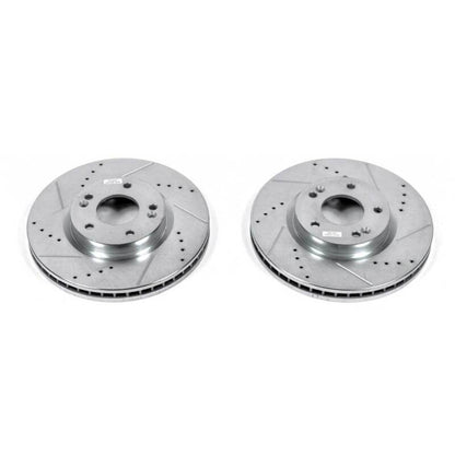 PowerStop Power Stop 07-09 Hyundai Santa Fe Front Evolution Drilled & Slotted Rotors - Pair
