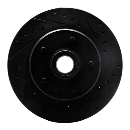 R1 Concepts R1 90-02 Chevrolet ASTRO Front Right Drilled & Slotted Black Brake Rotor