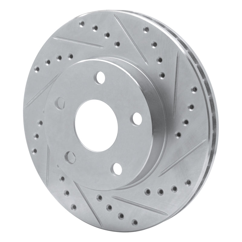 R1 Concepts R1 91-96 Toyota Previa Front Right Drilled & Slotted Silver Brake Rotor