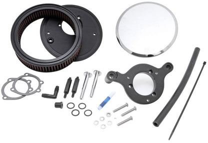 K&N Engineering K&N Street Round Metal Intake System - Harley-Davidson - Red Filter 6-8 Size 2.4in In Dia 2.5in H