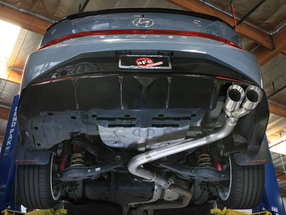aFe Takeda Axle-Back Exhaust System Hyundai Elantra N Line 21-25 L4-1.6L- Polished Tip