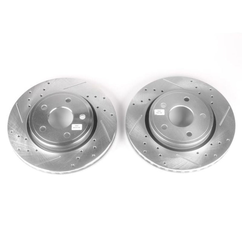 PowerStop Power Stop 06-10 Jeep Commander Front Evolution Drilled & Slotted Rotors - Pair