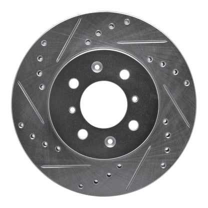 R1 Concepts R1 83-84 Toyota Cressida Front Left Drilled & Slotted Silver Brake Rotor