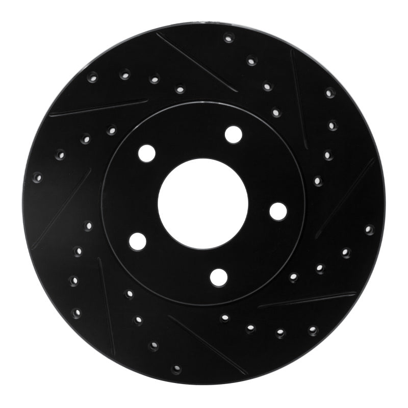 R1 Concepts R1 02-07 Nissan X-Trail (Mexico) Front Right Drilled & Slotted Black Brake Rotor