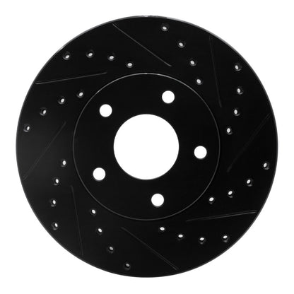R1 Concepts R1 02-07 Nissan X-Trail (Mexico) Front Right Drilled & Slotted Black Brake Rotor