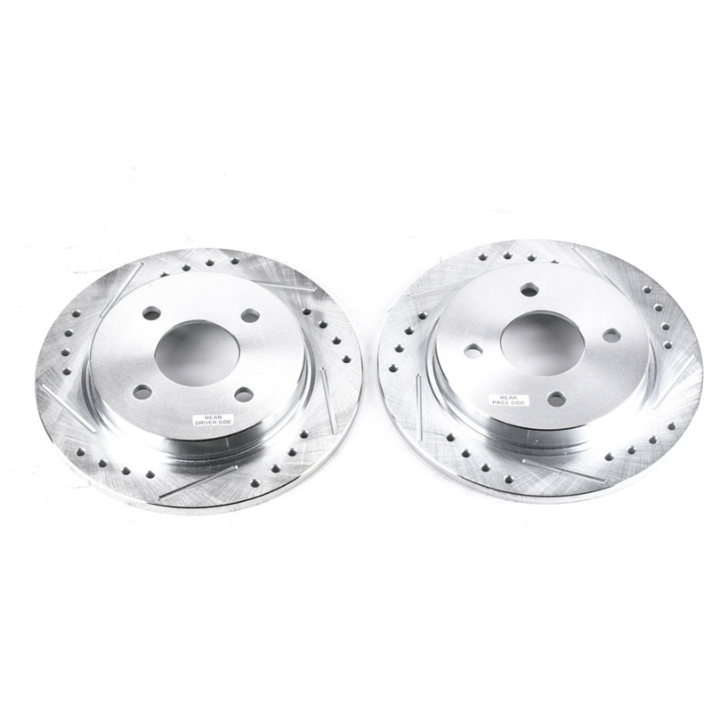 PowerStop Power Stop 14-19 Ford Fiesta Rear Evolution Drilled & Slotted Rotors - Pair