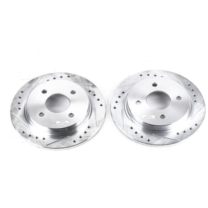 PowerStop Power Stop 14-19 Ford Fiesta Rear Evolution Drilled & Slotted Rotors - Pair