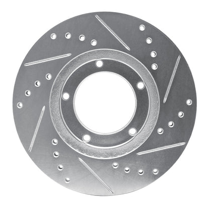 R1 Concepts R1 84-95 Toyota Pickup Front Left Drilled & Slotted Silver Brake Rotor