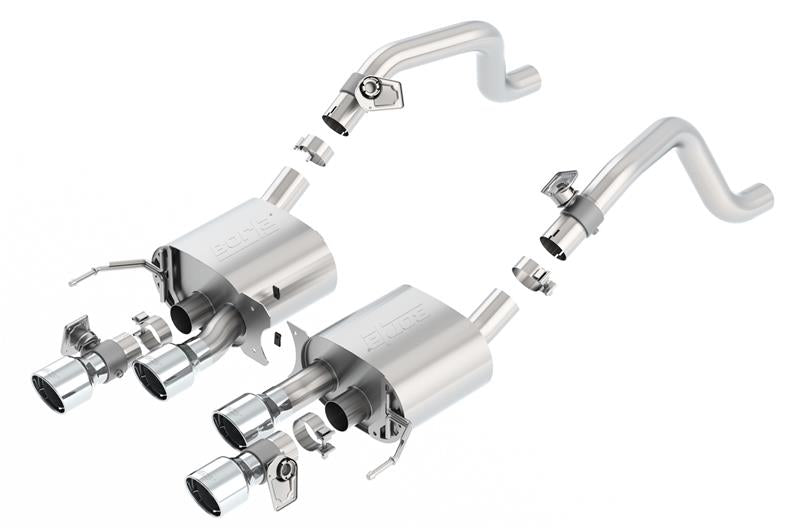 Borla 14-15 Chevy Corvette C7 6.2L RWD w/AFM &NPP S-Type Dual Round Rolled Center Rear Exit Exhaust