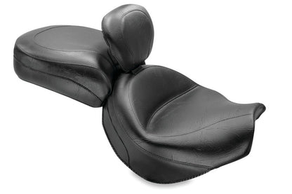 Mustang Motorcycle Mustang 04-10 Kawasaki Vulcan 2000 Classic,LT Standard Touring 2PC Seat w/Driver Backrest - Black