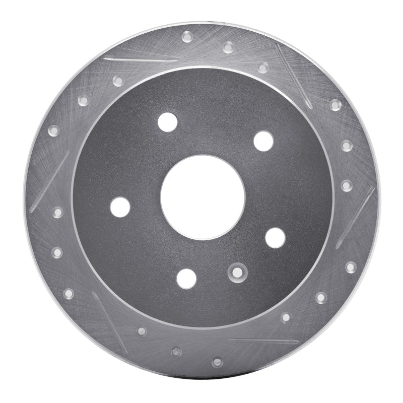 R1 Concepts R1 99-02 Daewoo Leganza Rear Right Drilled & Slotted Silver Brake Rotor