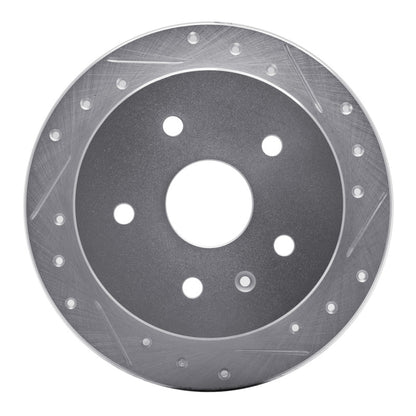 R1 Concepts R1 99-02 Daewoo Leganza Rear Right Drilled & Slotted Silver Brake Rotor