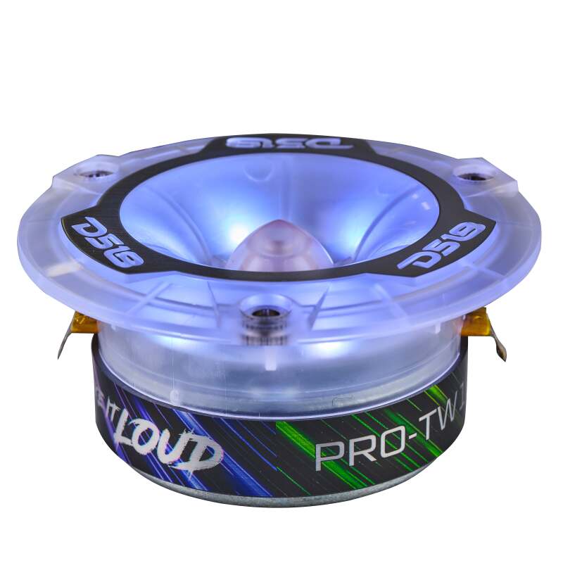DS18 3.8in Super Bullet Tweeter 120 Watts RMS 1in Aluminum Vc 4 ohm Digital LED Lights