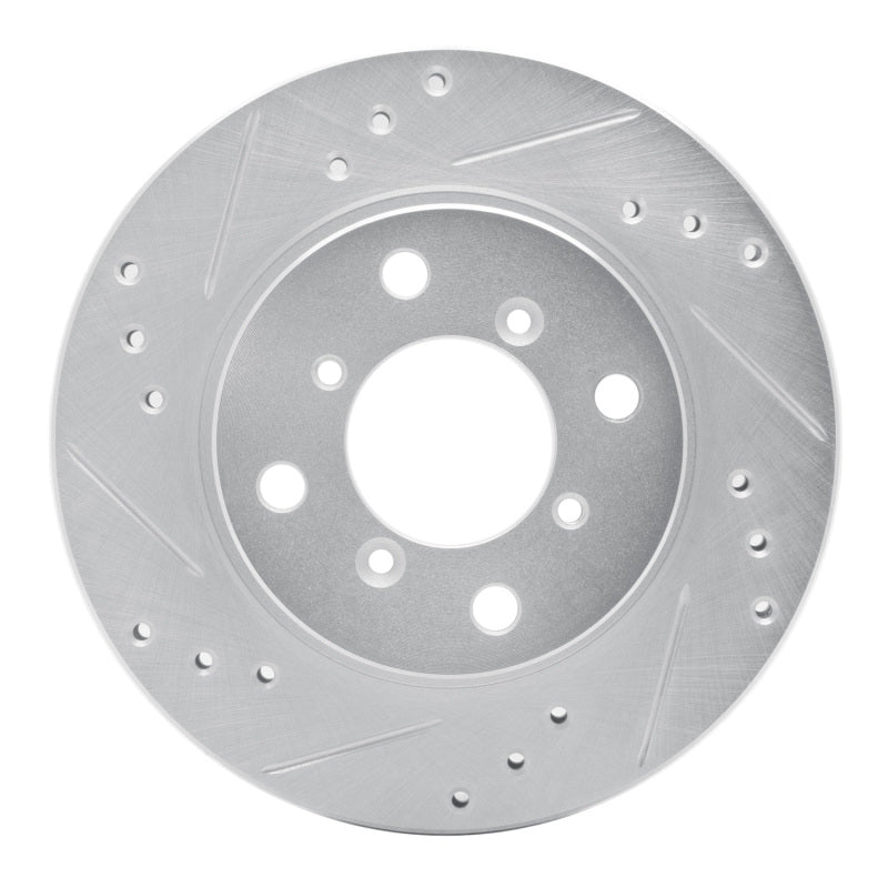 R1 Concepts R1 95-02 Suzuki Esteem Front Left Drilled & Slotted Silver Brake Rotor