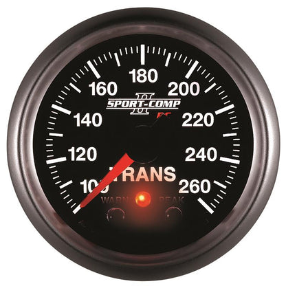 Autometer Elite 52.4mm 100-260F Transmission Temperature Peak & Warn w/ Electronic Control Gauge