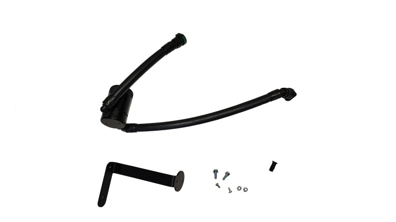 J&L 15-17 Ford F-150 5.0L Oil Separator 3.0 PCV Side - Black Anodized