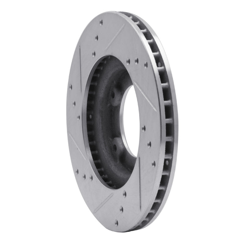 R1 Concepts R1 95-04 Toyota Tacoma Front Right Drilled & Slotted Silver Brake Rotor