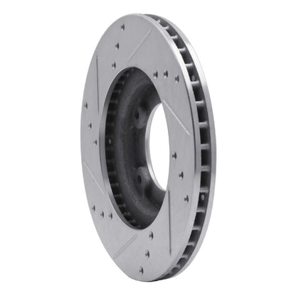 R1 Concepts R1 95-04 Toyota Tacoma Front Right Drilled & Slotted Silver Brake Rotor