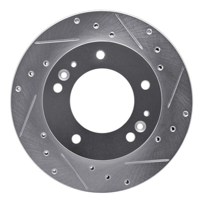 R1 Concepts R1 2006-2015 Jaguar XJR Rear Right Drilled & Slotted Silver Brake Rotor