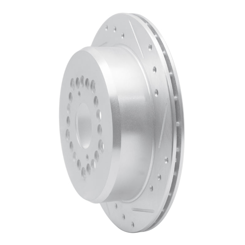 R1 Concepts R1 90-92 Lexus LS400 Rear Right Drilled & Slotted Silver Brake Rotor
