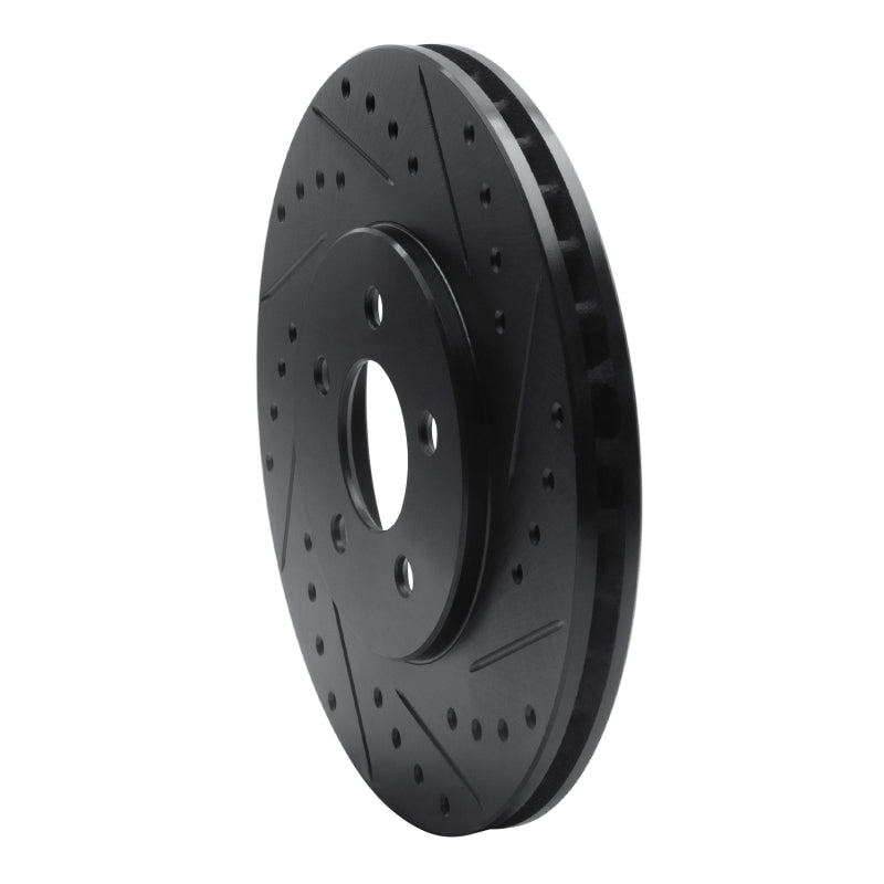 R1 Concepts R1 95-06 Chrysler CIRRUS Front Right Drilled & Slotted Black Brake Rotor